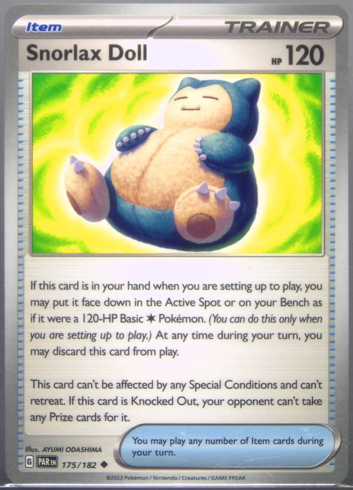 Snorlax Doll (175) 2023 Pokemon Par EN-Paradox Rift