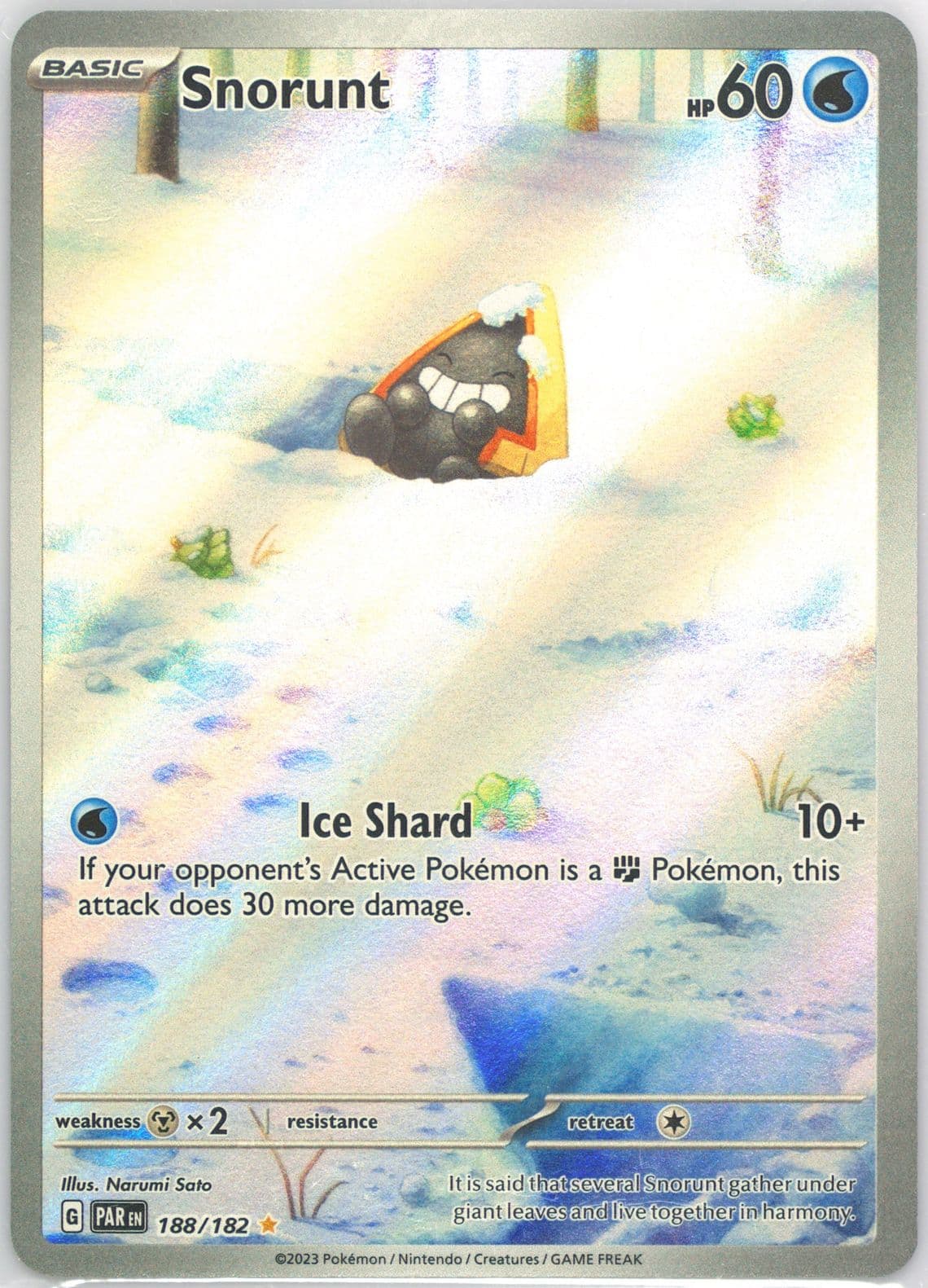 Snorunt Illustration Rare (188) 2023 Pokemon Par EN-Paradox Rift