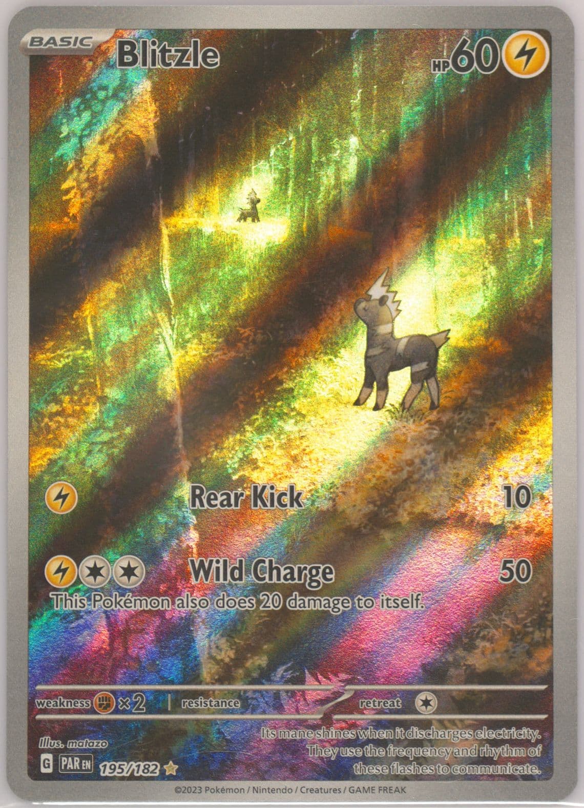 Blitzle Illustration Rare (195) 2023 Pokemon Par EN-Paradox Rift