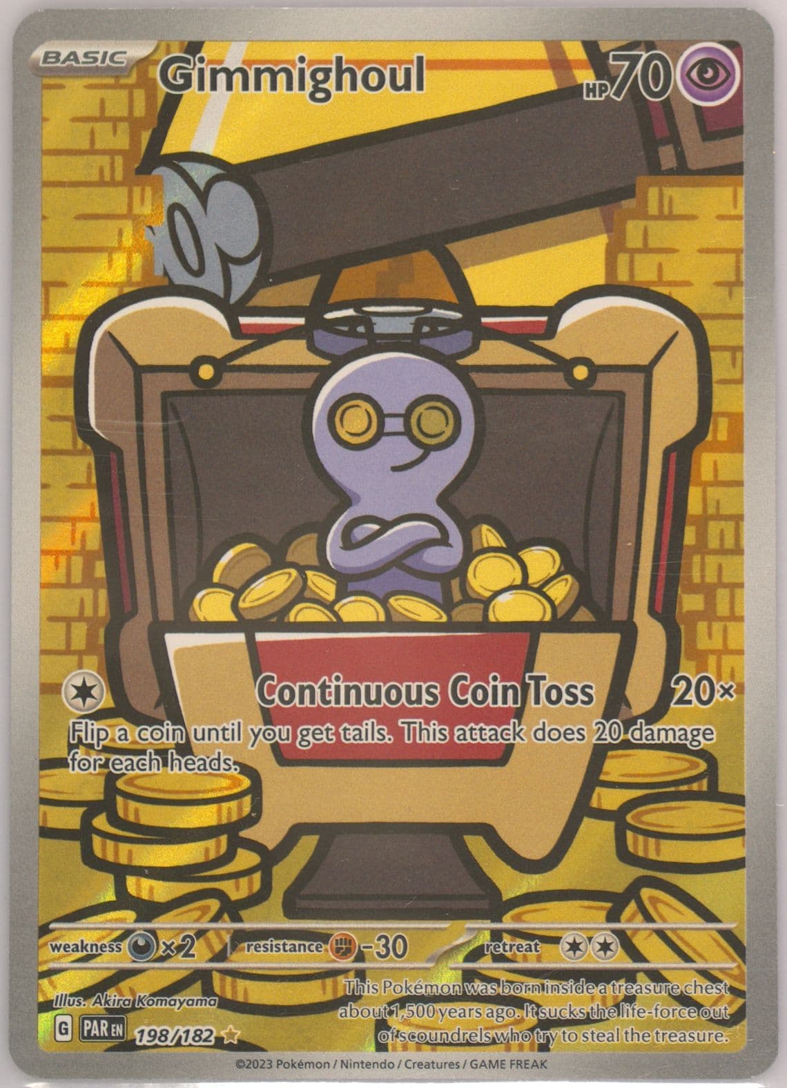 Gimmighoul Illustration Rare (198) 2023 Pokemon Par EN-Paradox Rift