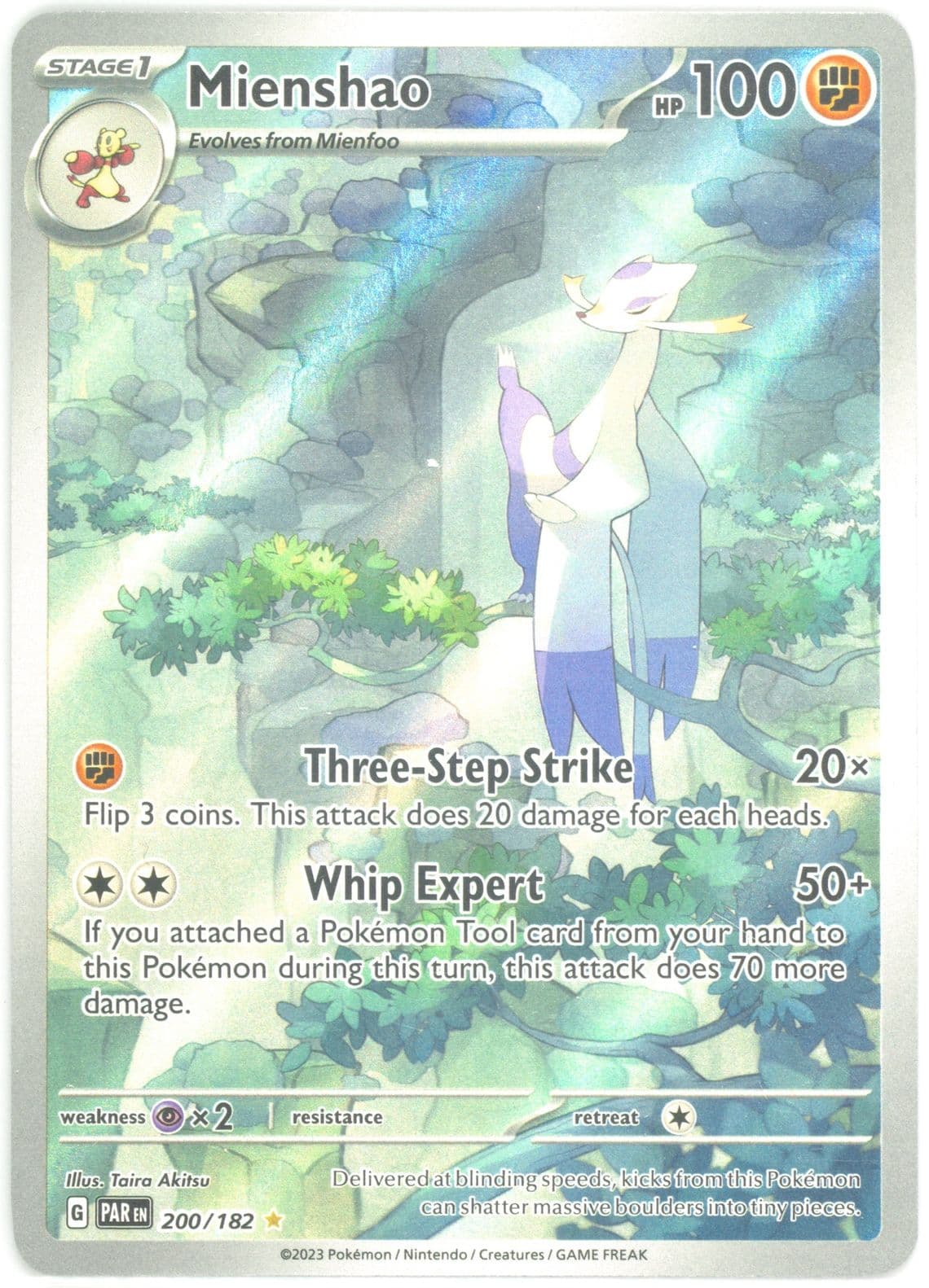 Mienshao Illustration Rare (200) 2023 Pokemon Par EN-Paradox Rift
