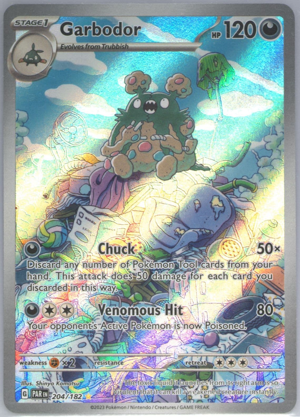 Garbodor Illustration Rare (204) 2023 Pokemon Par EN-Paradox Rift