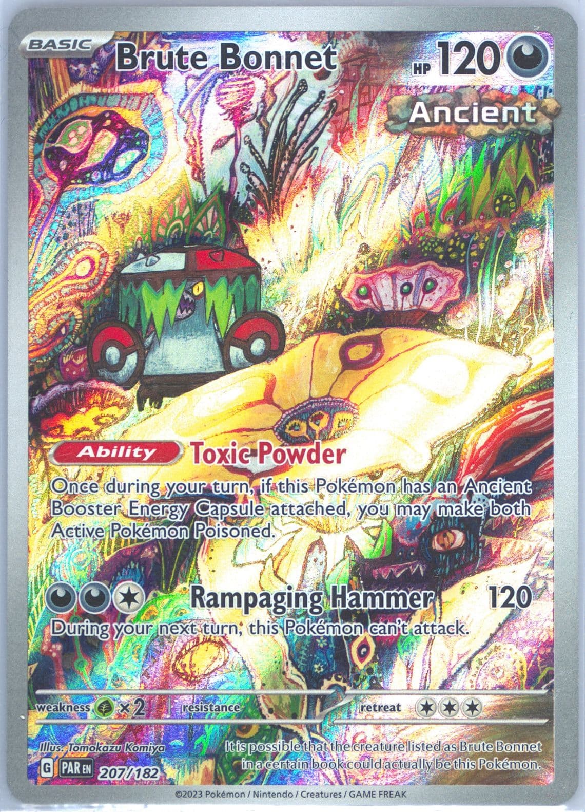 Brute Bonnet Illustration Rare (207) 2023 Pokemon Par EN-Paradox Rift