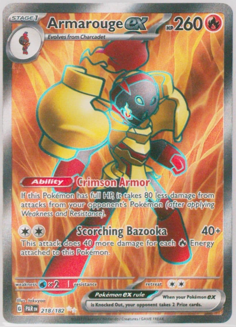 Armarouge EX Ultra Rare (218) 2023 Pokemon Par EN-Paradox Rift