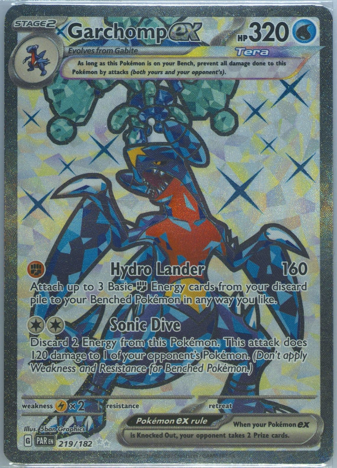 Garchomp EX Ultra Rare (219) 2023 Pokemon Par EN-Paradox Rift