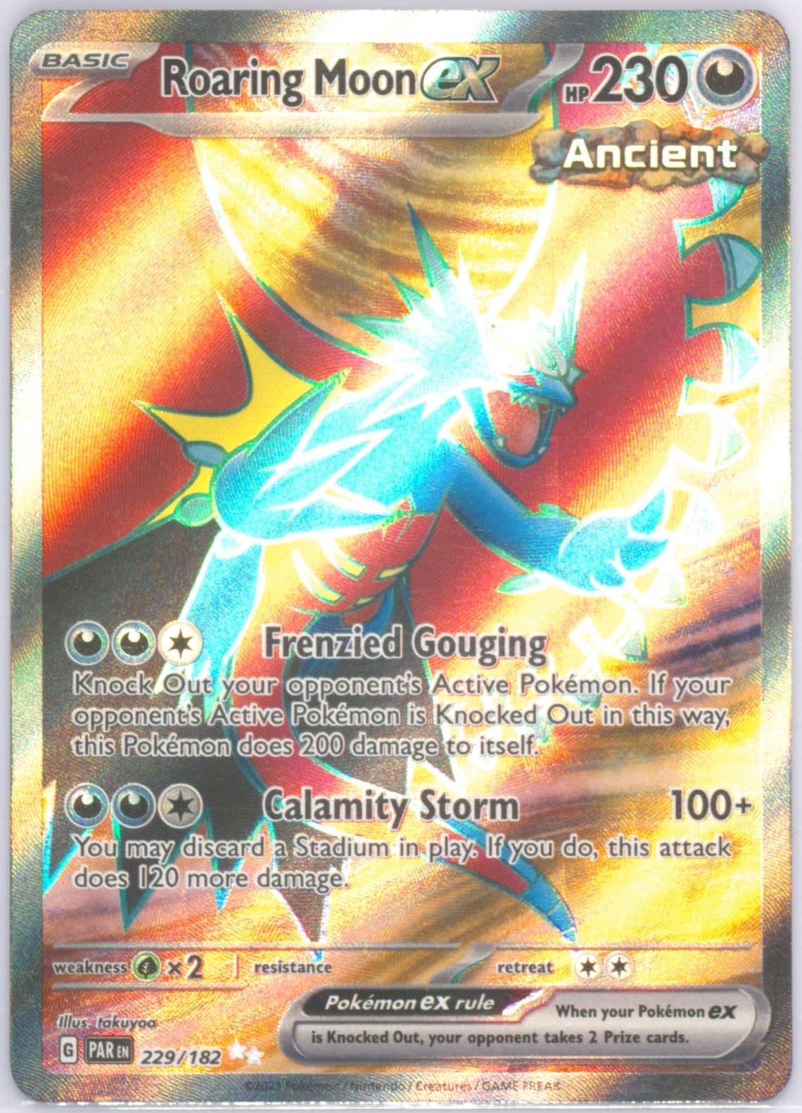 Roaring Moon EX Ultra Rare (229) 2023 Pokemon Par EN-Paradox Rift