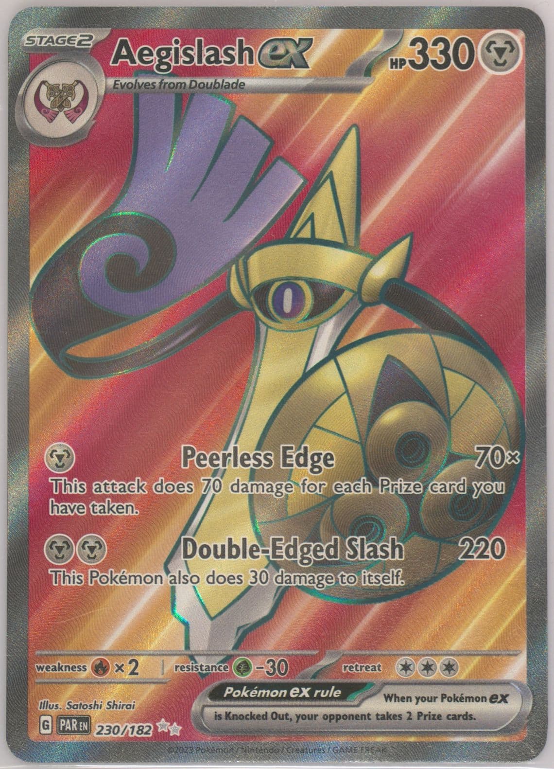 Aegislash EX Ultra Rare (230) 2023 Pokemon Par EN-Paradox Rift
