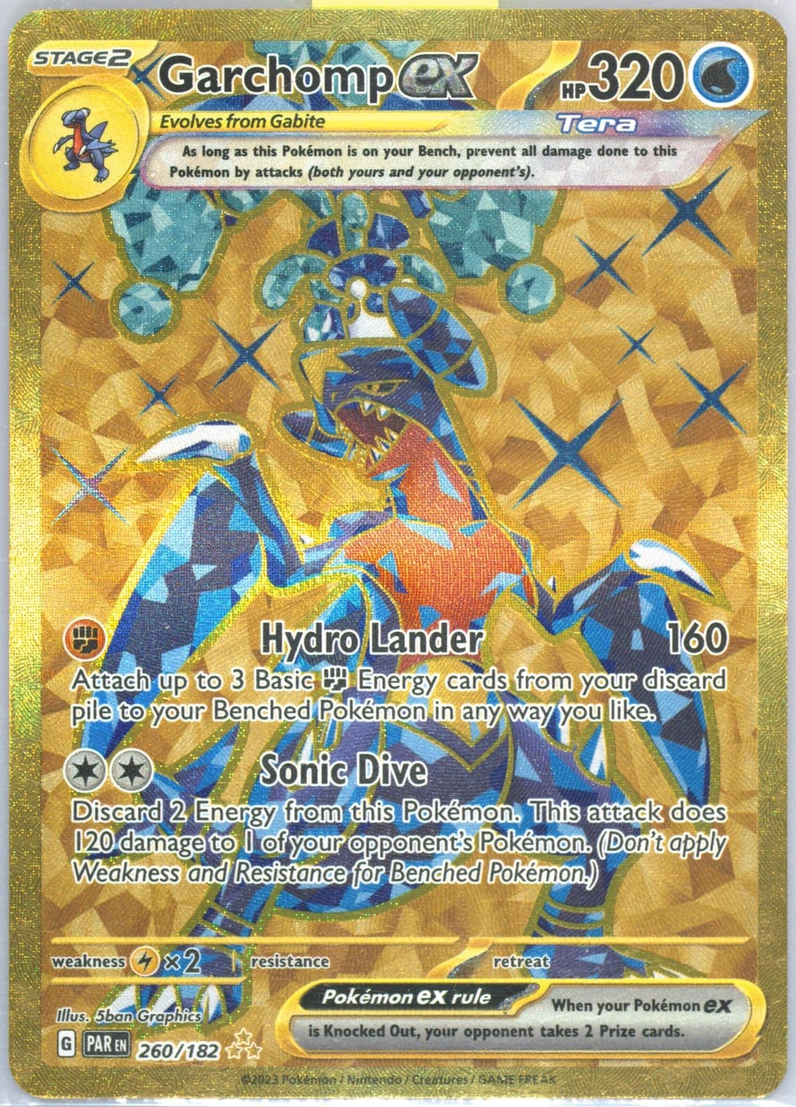 Garchomp EX Hyper Rare (260) 2023 Pokemon Par EN-Paradox Rift