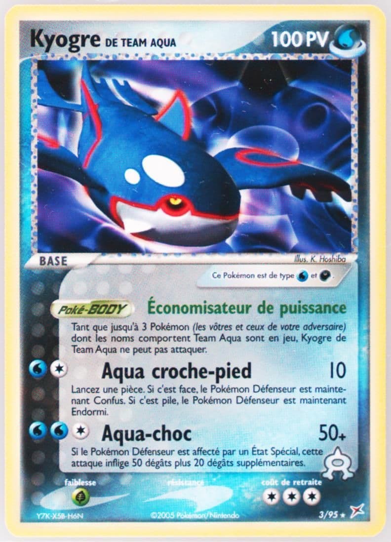 Kyogre de Team Aqua (3) 2005 Pokemon French EX Team Magma VS Team Aqua