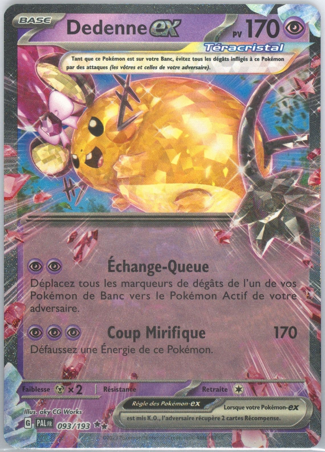 Dedenne EX (093) 2023 Pokemon French Pal FR-Paldea Evolved