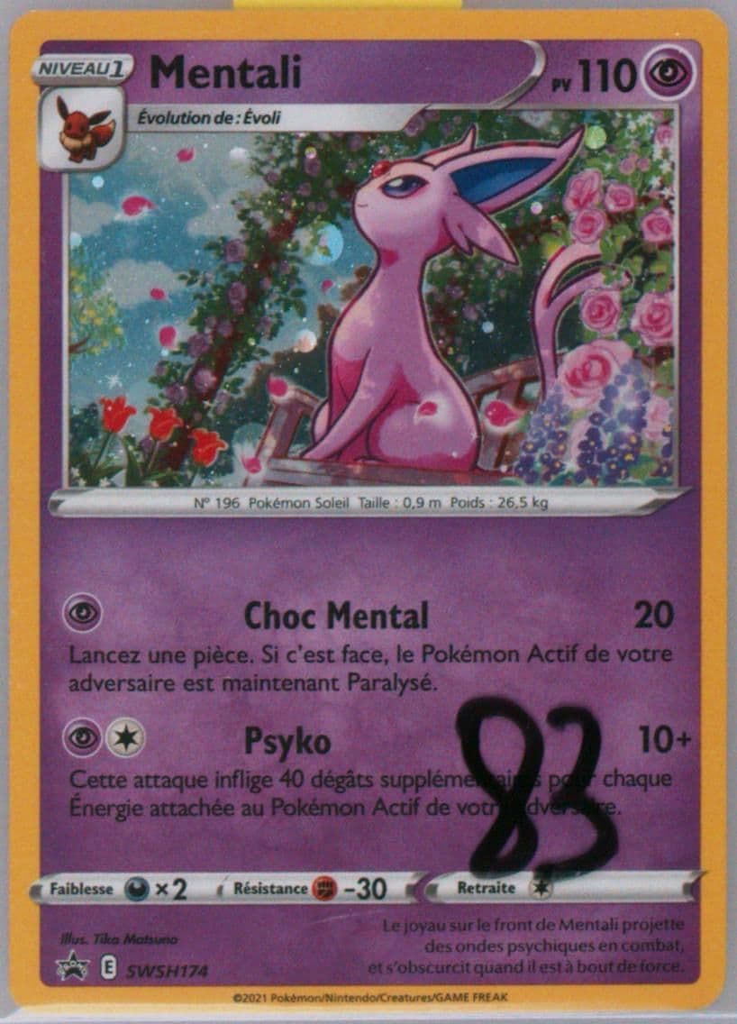 Mentali-Holo Fusion Strike Three Pack Blisters-French (174) 2021 Pokemon Swsh Black Star Promo