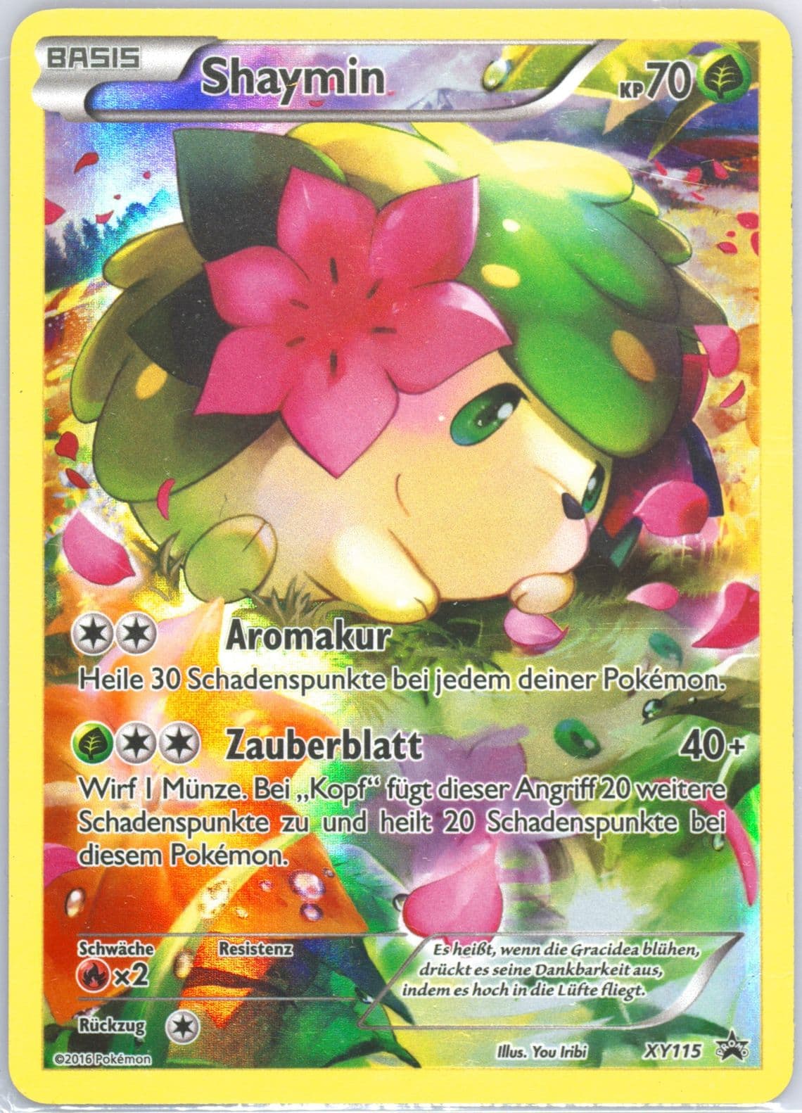 Full Art/Shaymin Mythical Pokemon Collection-German (XY115) 2016 Pokemon XY Black Star Promo