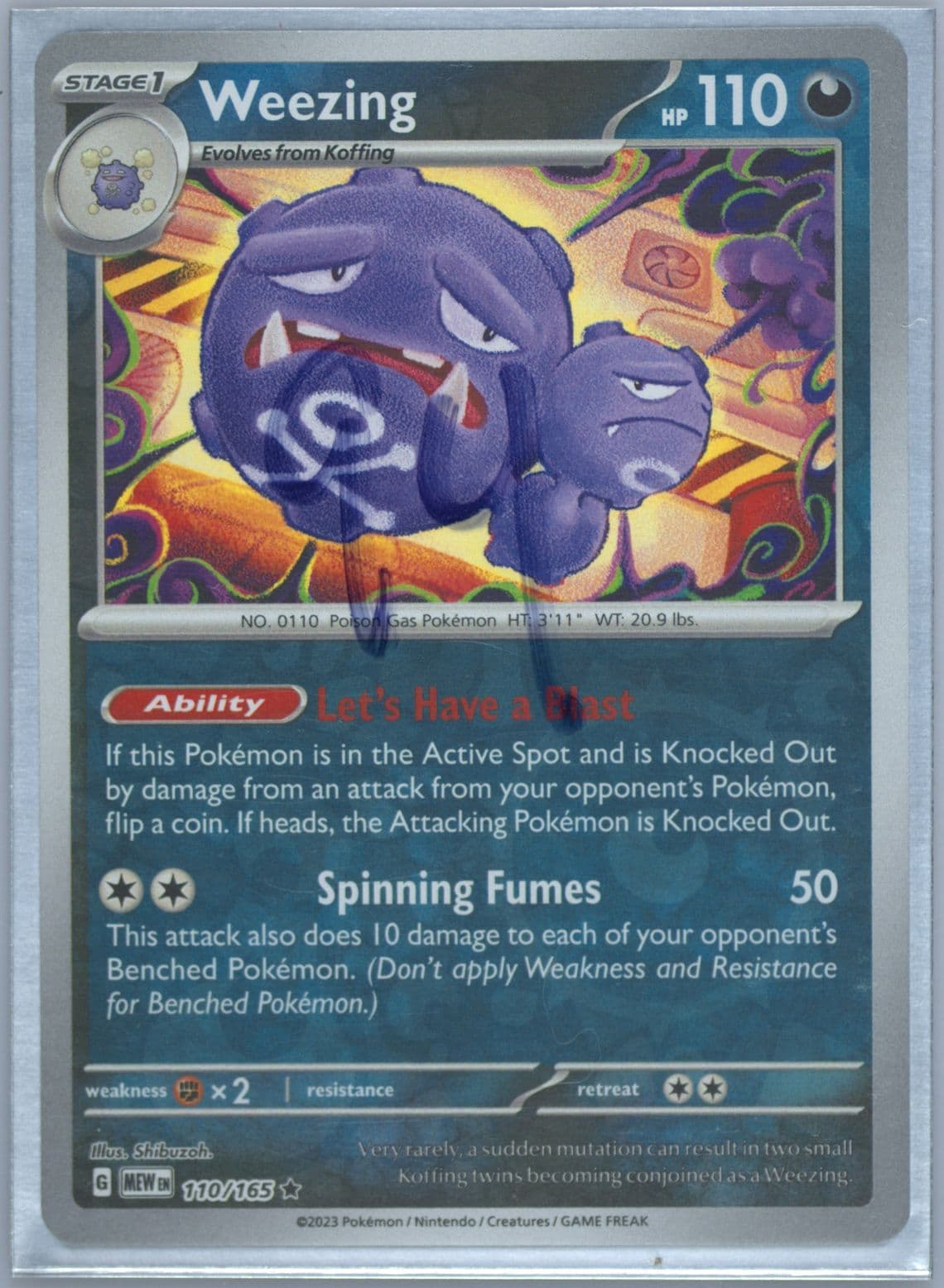 Weezing Reverse Holo (110) 2023 Pokemon Mew EN-151