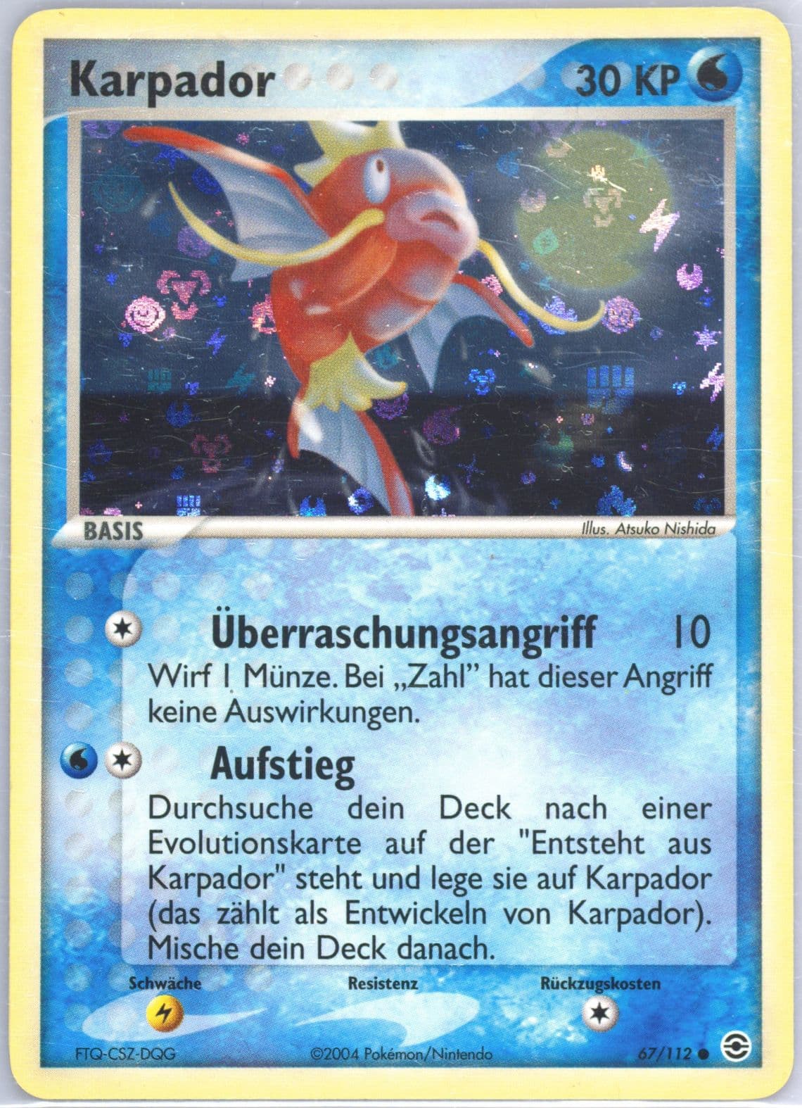 Karpador-Reverse Foil German (67) 2004 Pokemon EX Fire Red & Leaf Green