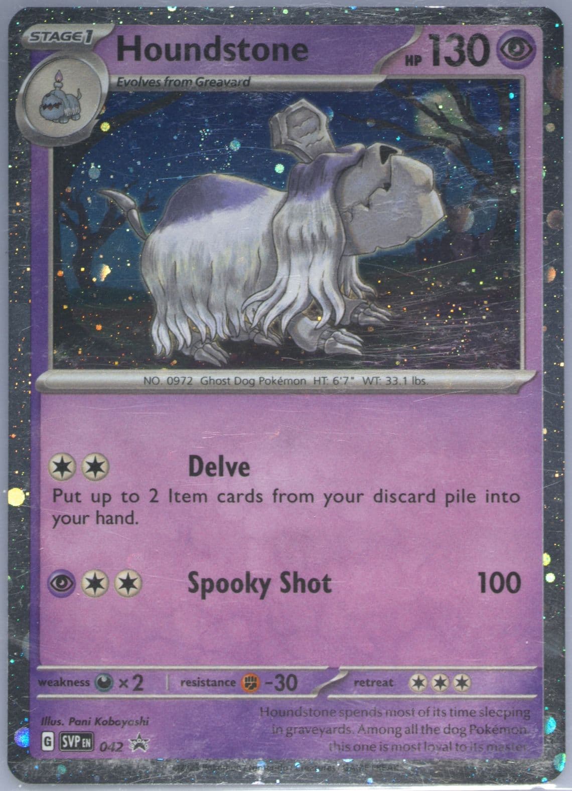 Houndstone Obsidian Flames Three Pack Blister (042) 2023 Pokemon Svp EN-SV Black Star Promo