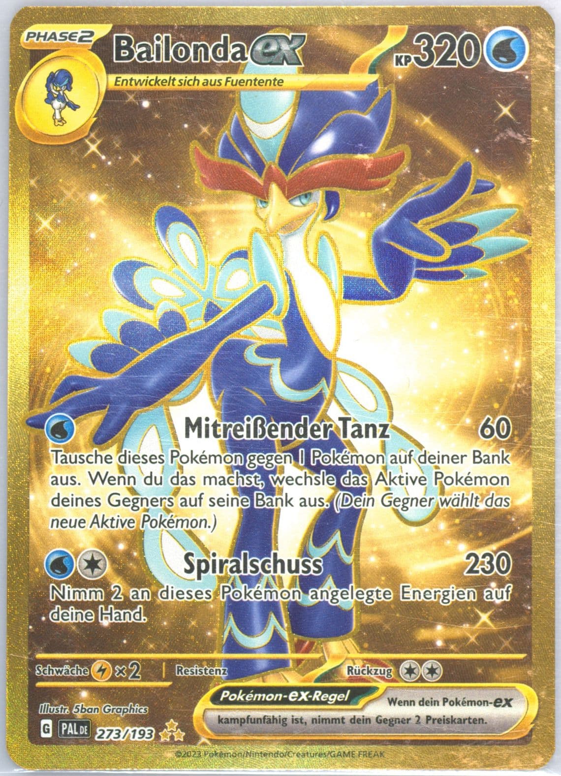 Quaquaval EX Hyper Rare (273) 2023 Pokemon German Pal de-Paldea Evolved