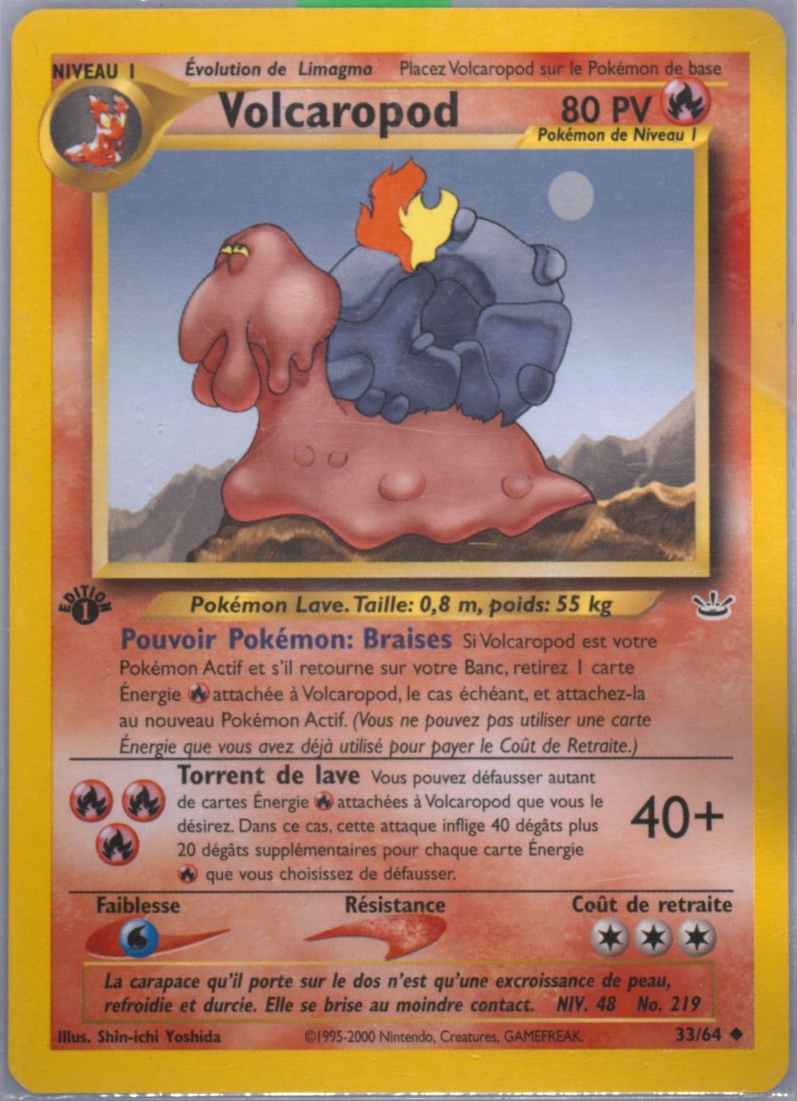 Volcaropod 1st Edition (33) 2002 Pokemon French Neo Revelation