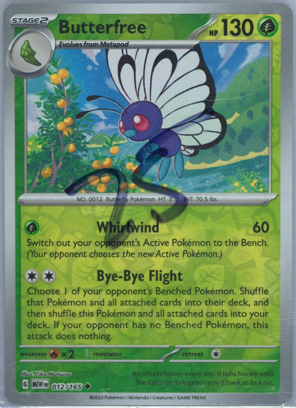 Butterfree Reverse Holo (012) 2023 Pokemon Mew EN-151
