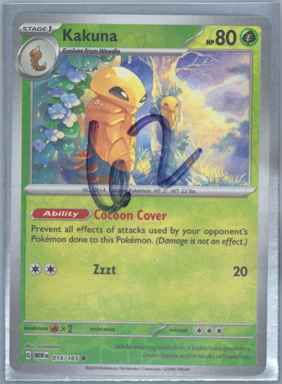 Kakuna Reverse Holo (014) 2023 Pokemon Mew EN-151