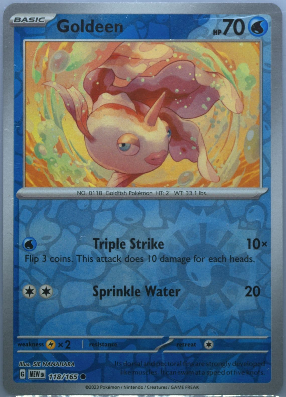 Goldeen Reverse Holo (118) 2023 Pokemon Mew EN-151