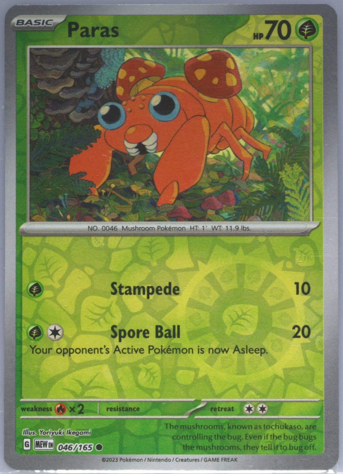 Paras Reverse Holo (046) 2023 Pokemon Mew EN-151