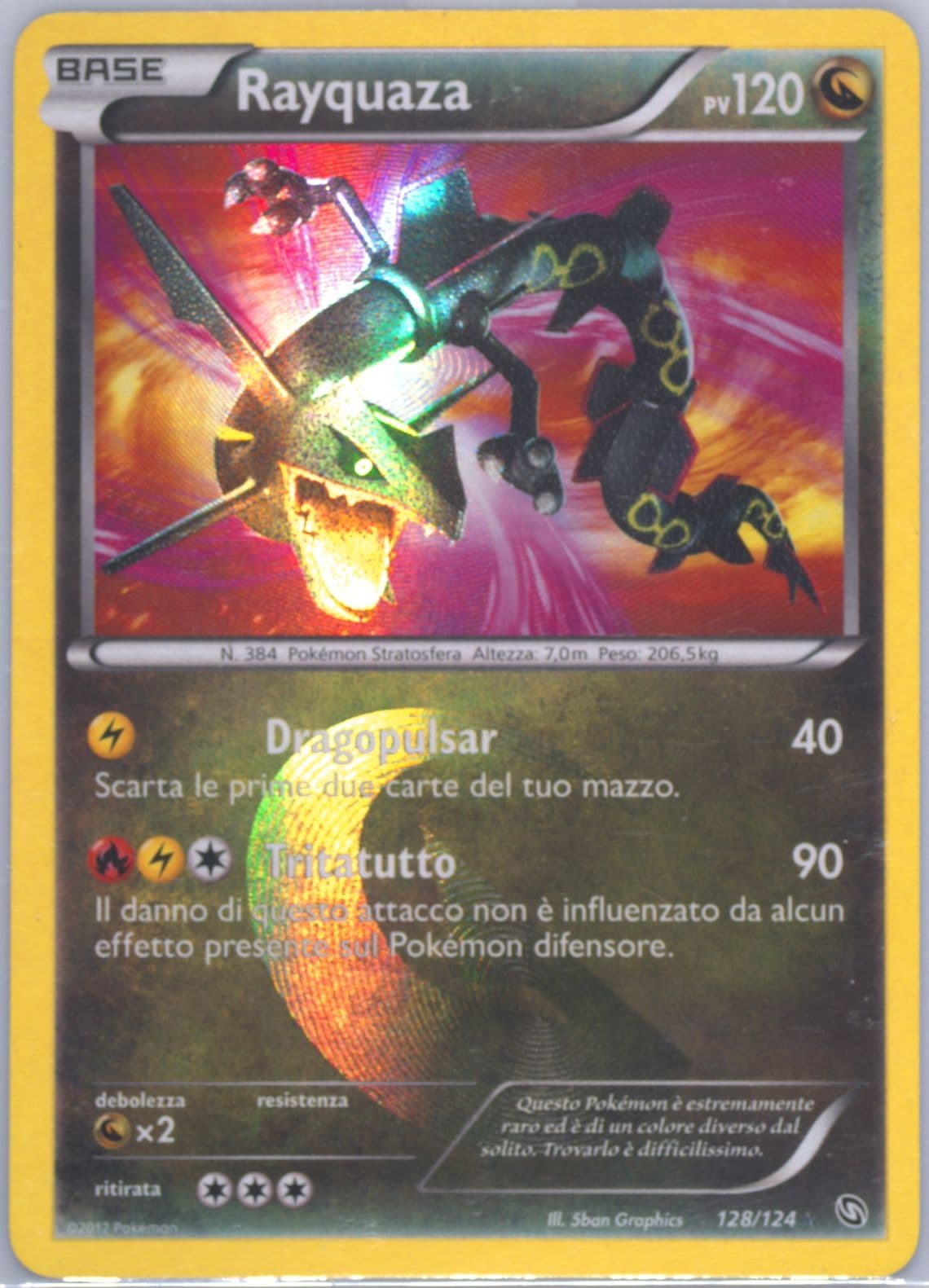 Rayquaza Italian (128) 2012 Pokemon Black & White Dragons Exalted