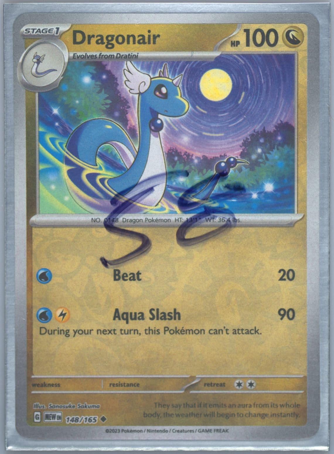 Dragonair Reverse Holo (148) 2023 Pokemon Mew EN-151