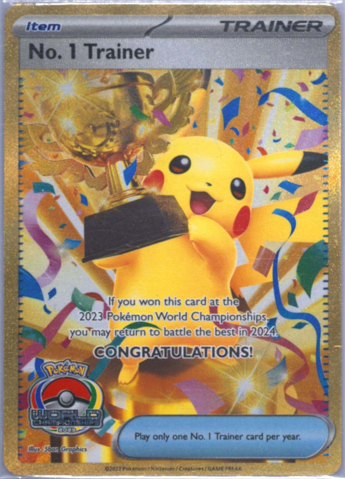 No. 1 Trainer 2023 Pokemon World Championships Promo
