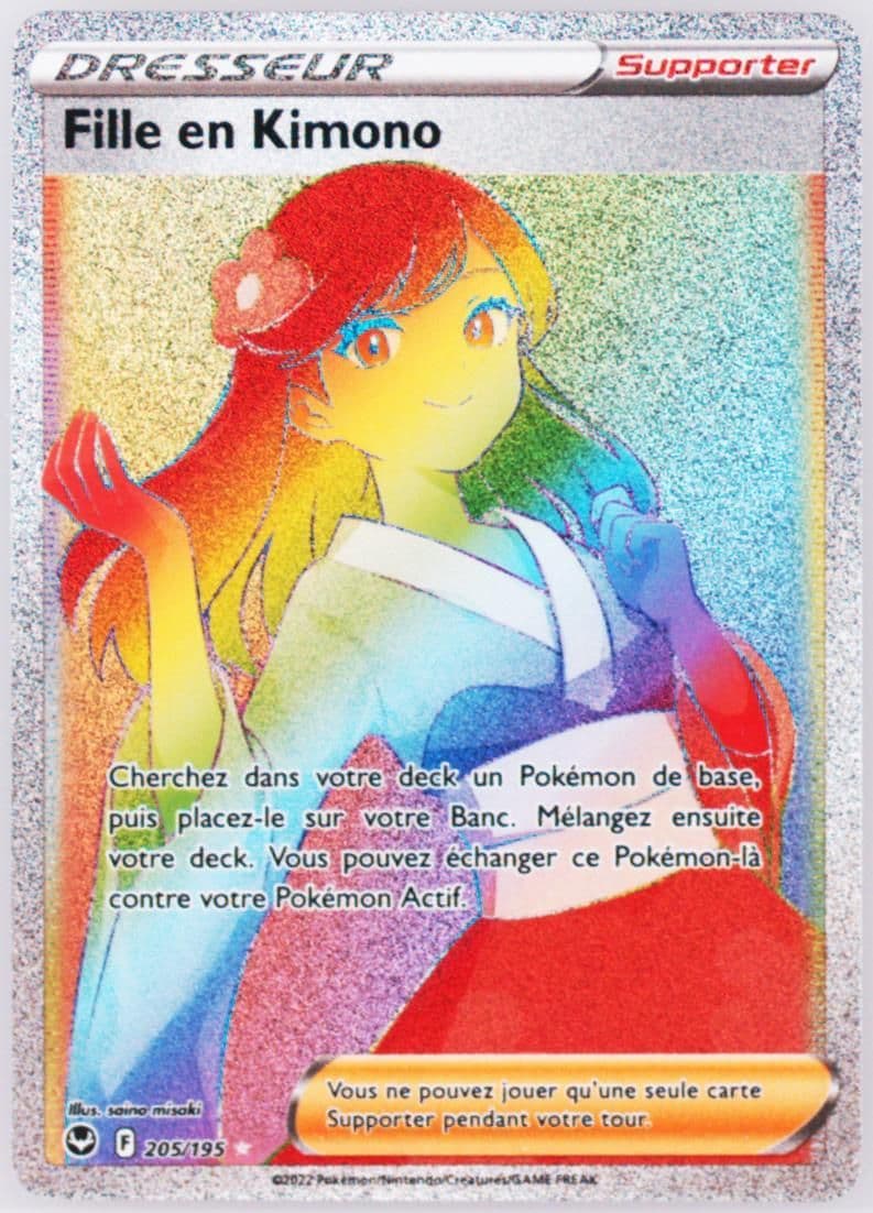 Full Art/Fille EN Kimono French-Secret (205) 2022 Pokemon Sword & Shield Silver Tempest