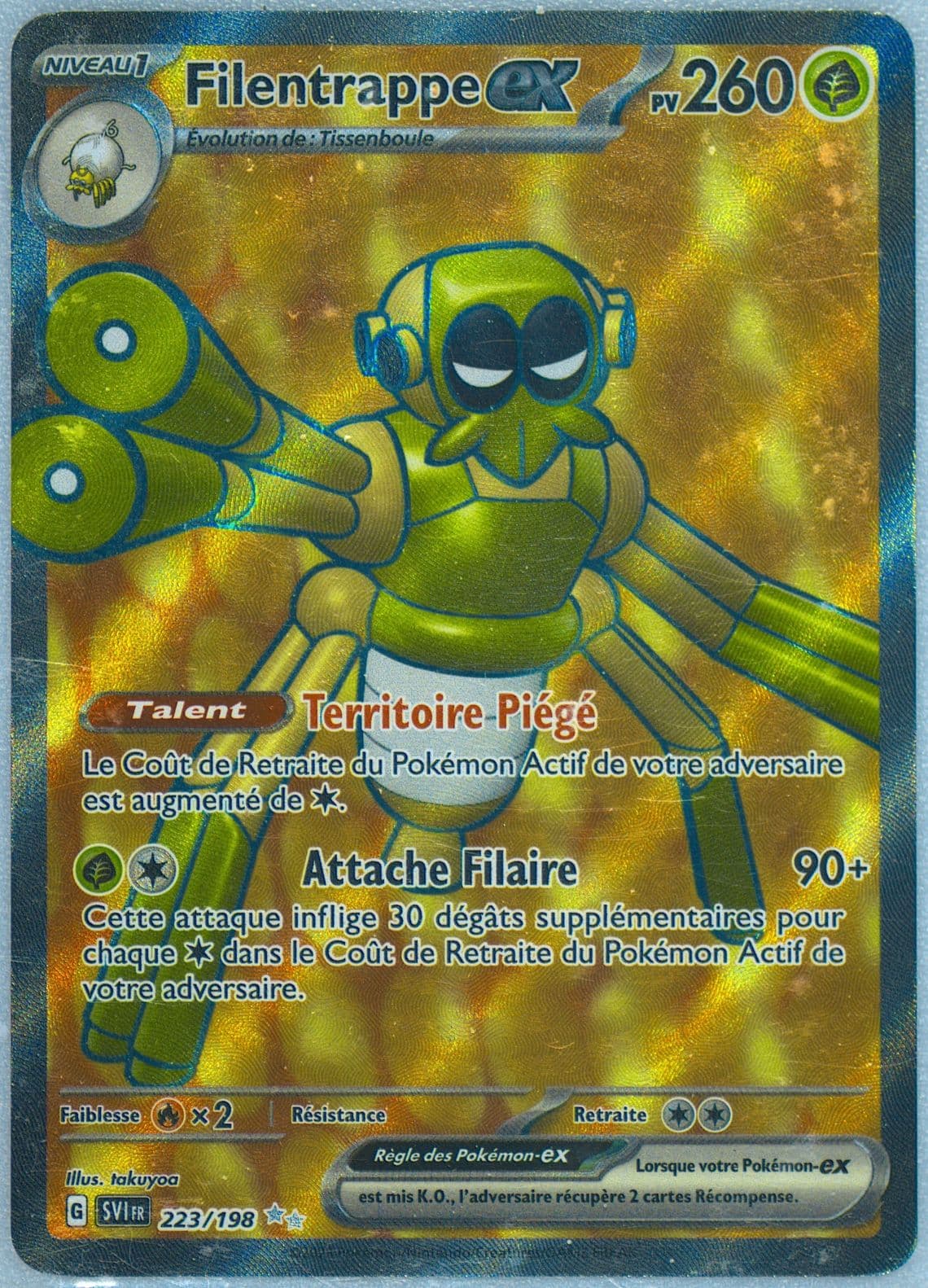 Spidops EX Ultra Rare (223) 2023 Pokemon French Svi FR-Scarlet & Violet