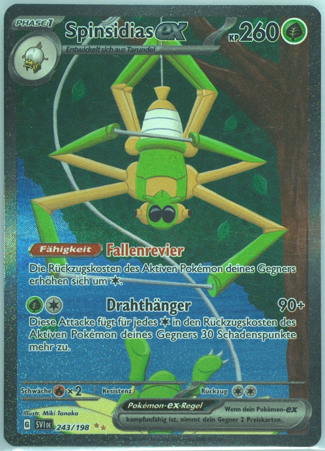 Spidops EX Special Illustration Rare (243) 2023 Pokemon German Svi de-Scarlet & Violet