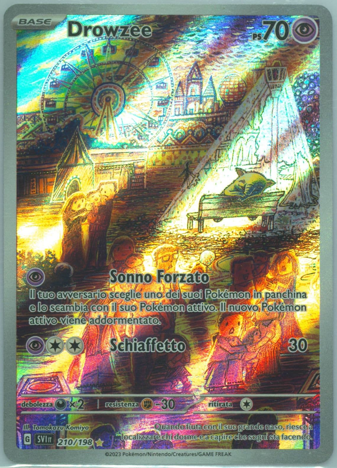 Drowzee Illustration Rare (210) 2023 Pokemon Italian Svi It-Scarlet & Violet