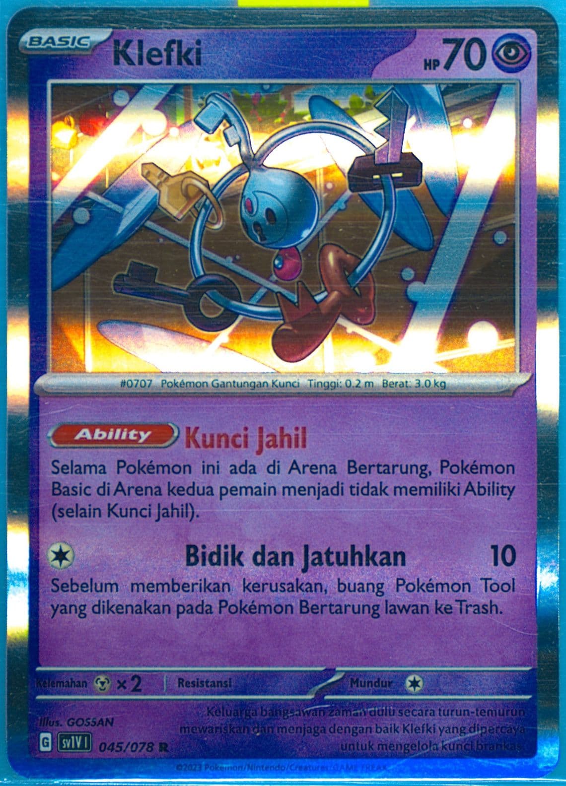 Klefki (045) 2023 Pokemon Indonesian Sv1v I-Violet EX