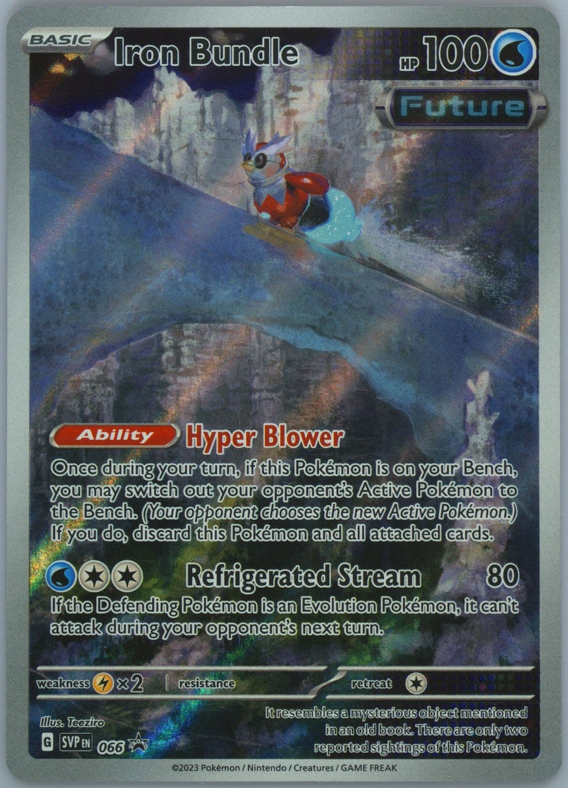 Iron Bundle Paradox Rift Elite Trainer Box-Iron Valiant (066) 2023 Pokemon Svp EN-SV Black Star Promo