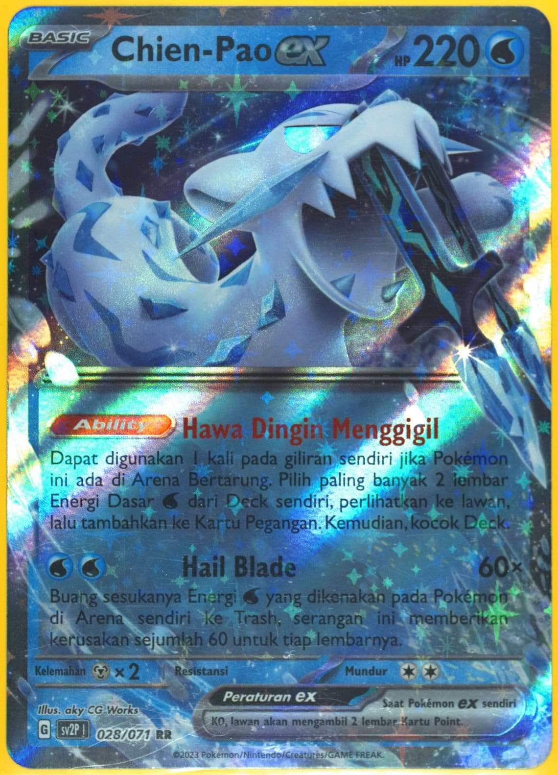 Chien-Pao EX (028) 2023 Pokemon Indonesian Sv2p I-Snow Hazard