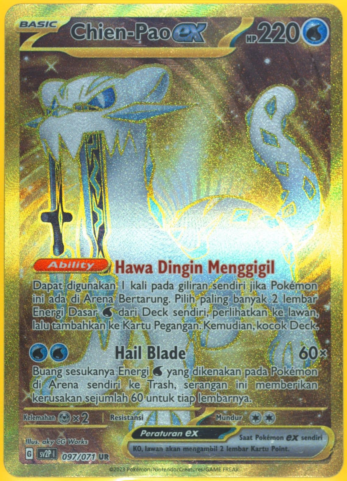 Chien-Pao EX Ultra Rare (097) 2023 Pokemon Indonesian Sv2p I-Snow Hazard