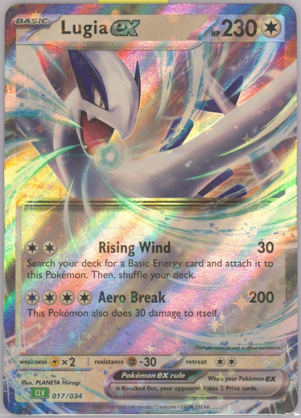 Lugia EX (017) 2023 Pokemon CLV-Trading Card Game Classic Venusaur & Lugia EX Deck