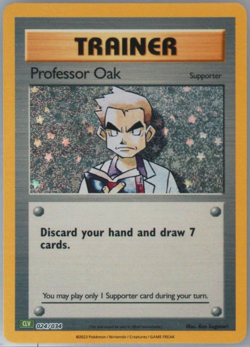 Professor Oak (024) 2023 Pokemon CLV-Trading Card Game Classic Venusaur & Lugia EX Deck