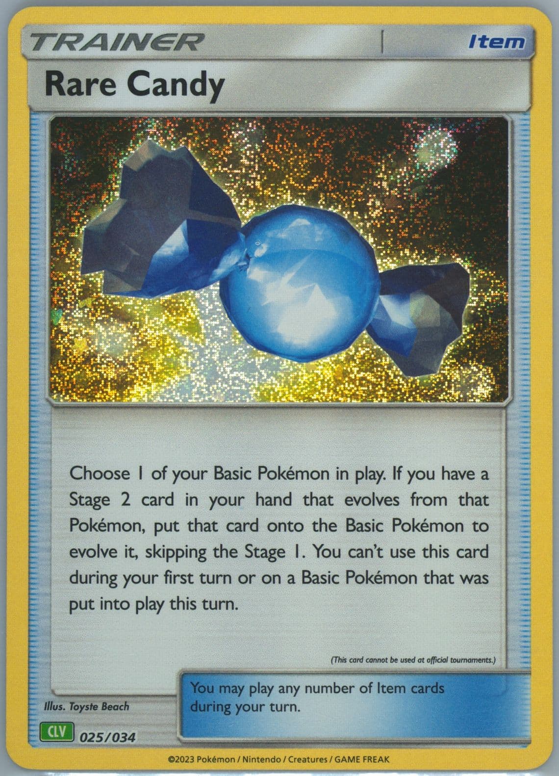 Rare Candy (025) 2023 Pokemon CLV-Trading Card Game Classic Venusaur & Lugia EX Deck