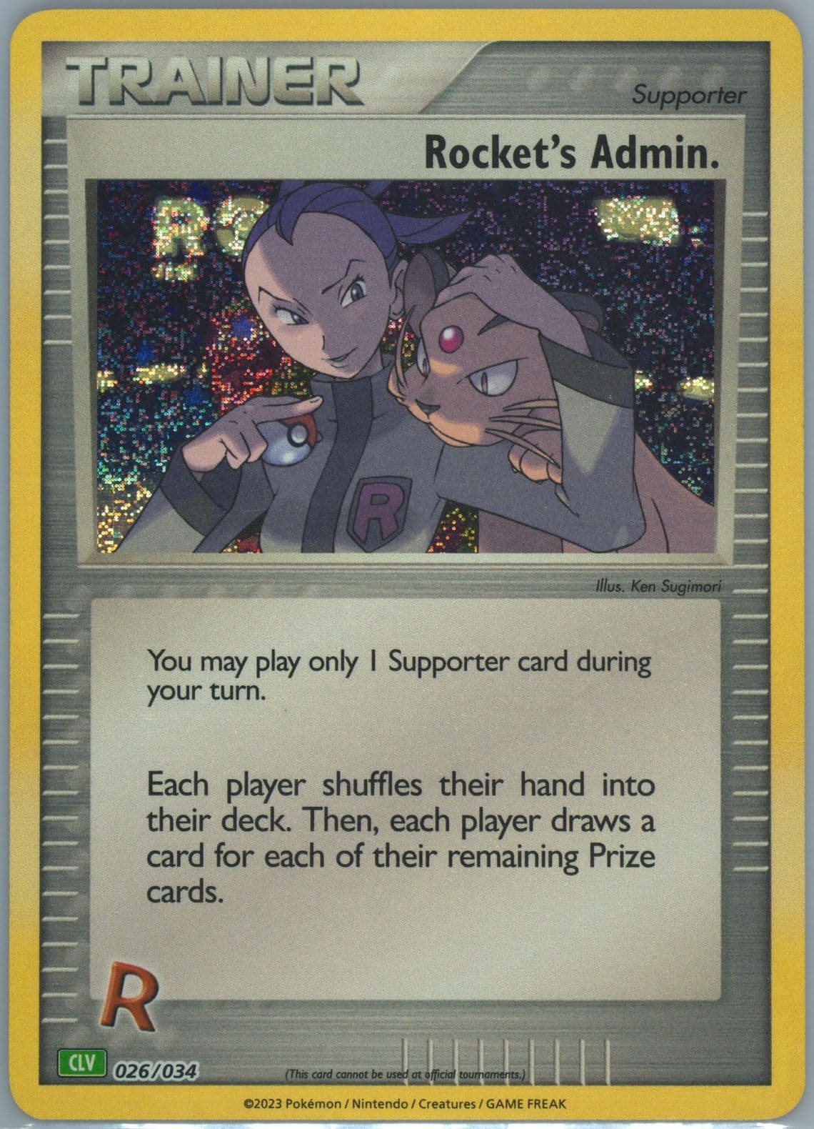 Rocket's Admin. (026) 2023 Pokemon CLV-Trading Card Game Classic Venusaur & Lugia EX Deck