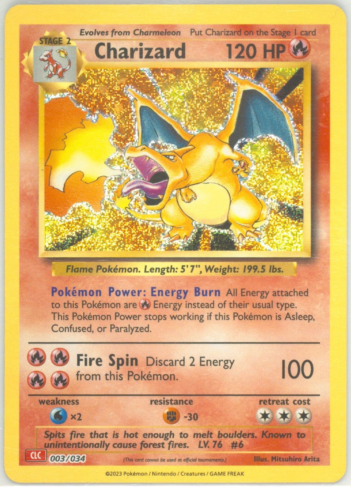 Charizard (003) 2023 Pokemon Clc-Trading Card Game Classic Charizard & HO-Oh EX Deck