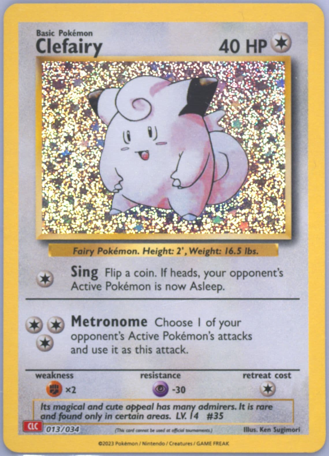Clefairy (013) 2023 Pokemon Clc-Trading Card Game Classic Charizard & HO-Oh EX Deck