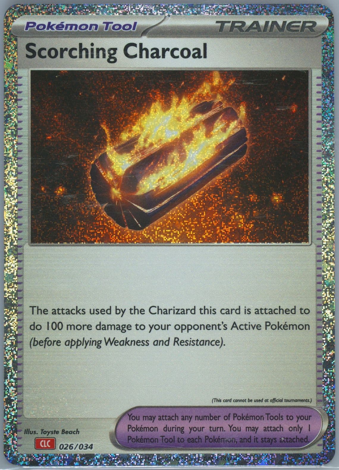 Scorching Charcoal (026) 2023 Pokemon Clc-Trading Card Game Classic Charizard & HO-Oh EX Deck