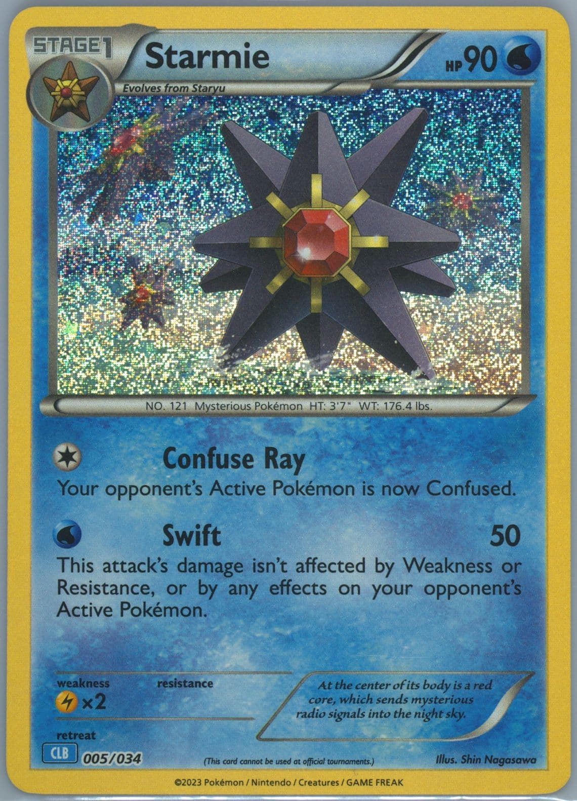 Starmie (005) 2023 Pokemon Clb-Trading Card Game Classic Blastoise & Suicune EX Deck