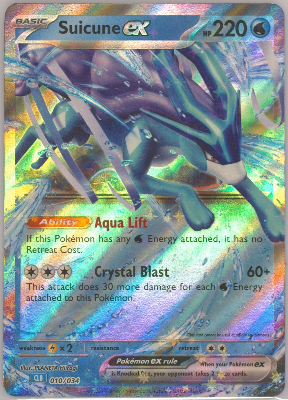 Suicune EX (010) 2023 Pokemon Clb-Trading Card Game Classic Blastoise & Suicune EX Deck