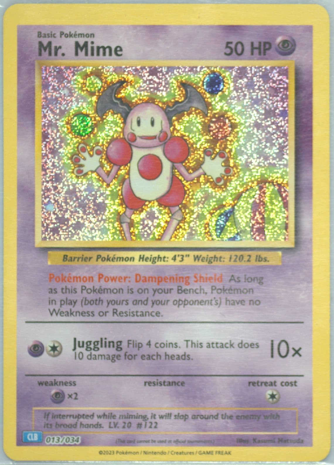 Mr. Mime (013) 2023 Pokemon Clb-Trading Card Game Classic Blastoise & Suicune EX Deck