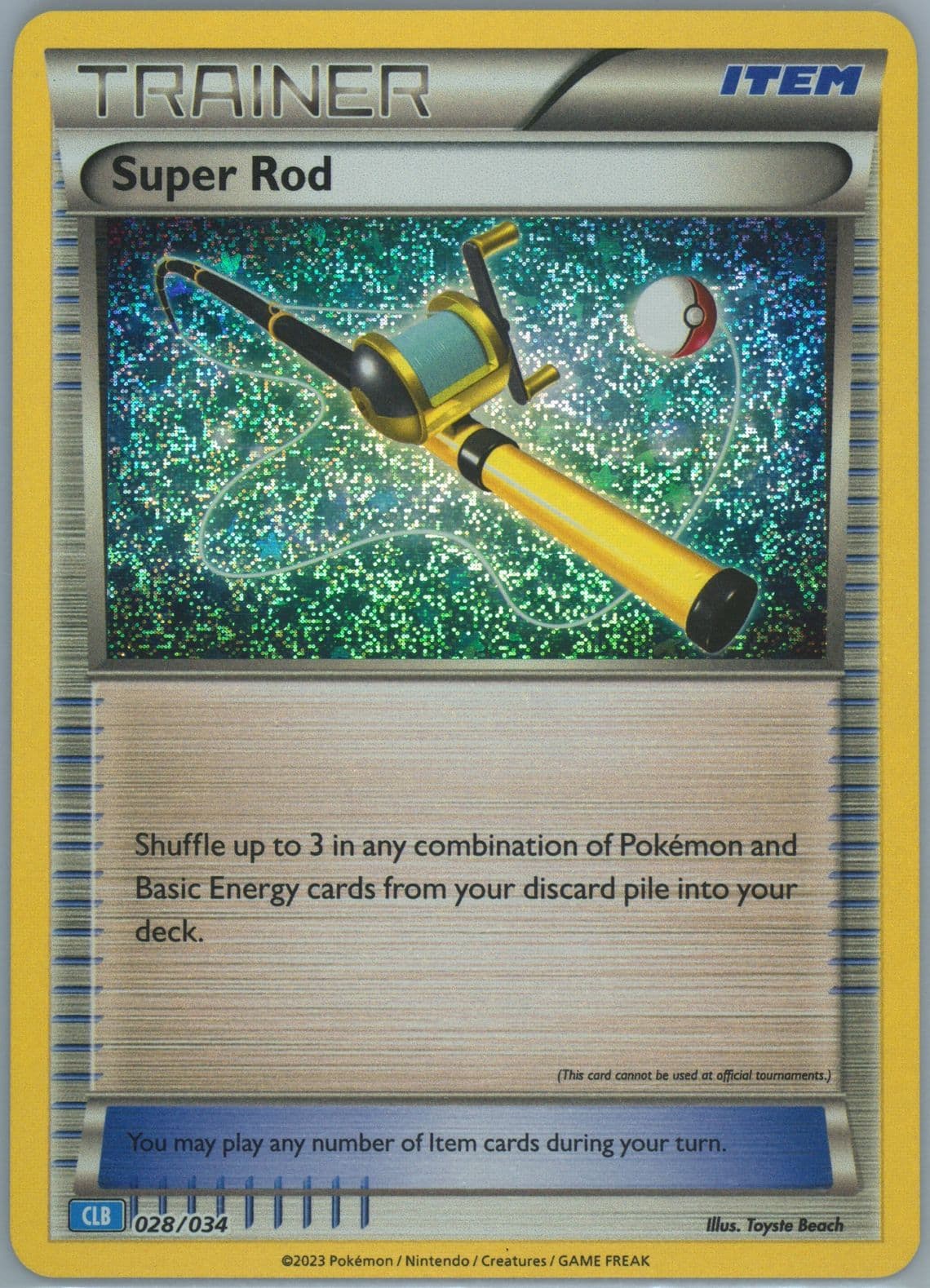 Super Rod (028) 2023 Pokemon Clb-Trading Card Game Classic Blastoise & Suicune EX Deck