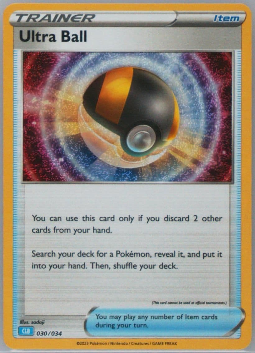 Ultra Ball (030) 2023 Pokemon Clb-Trading Card Game Classic Blastoise & Suicune EX Deck