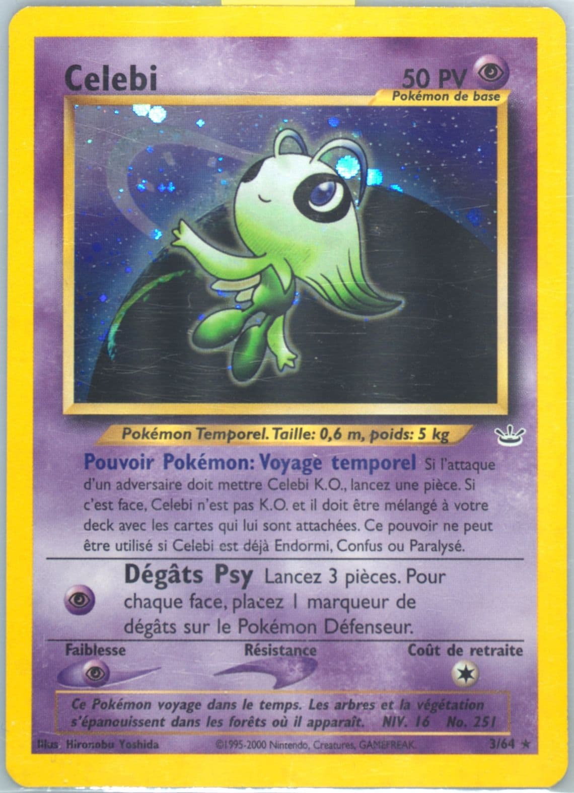 Celebi-Holo (3) 2002 Pokemon French Neo Revelation