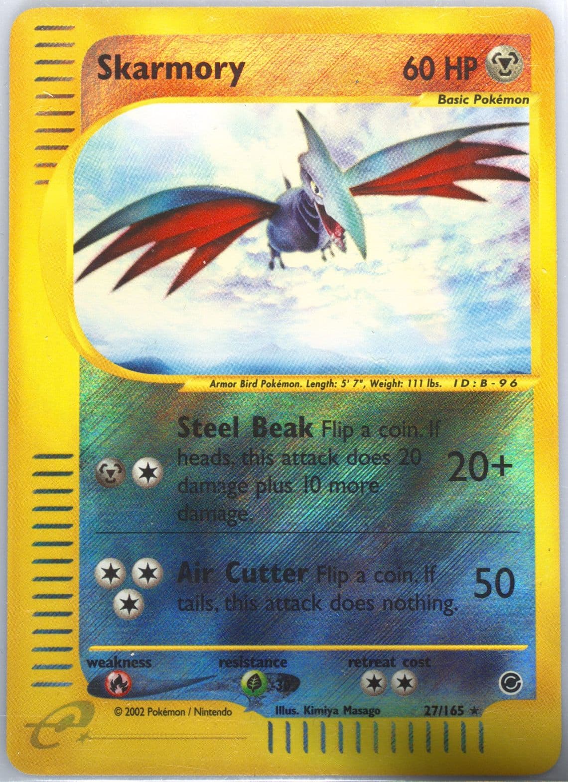 Skarmory-Reverse Foil (27) 2002 Pokemon Expedition